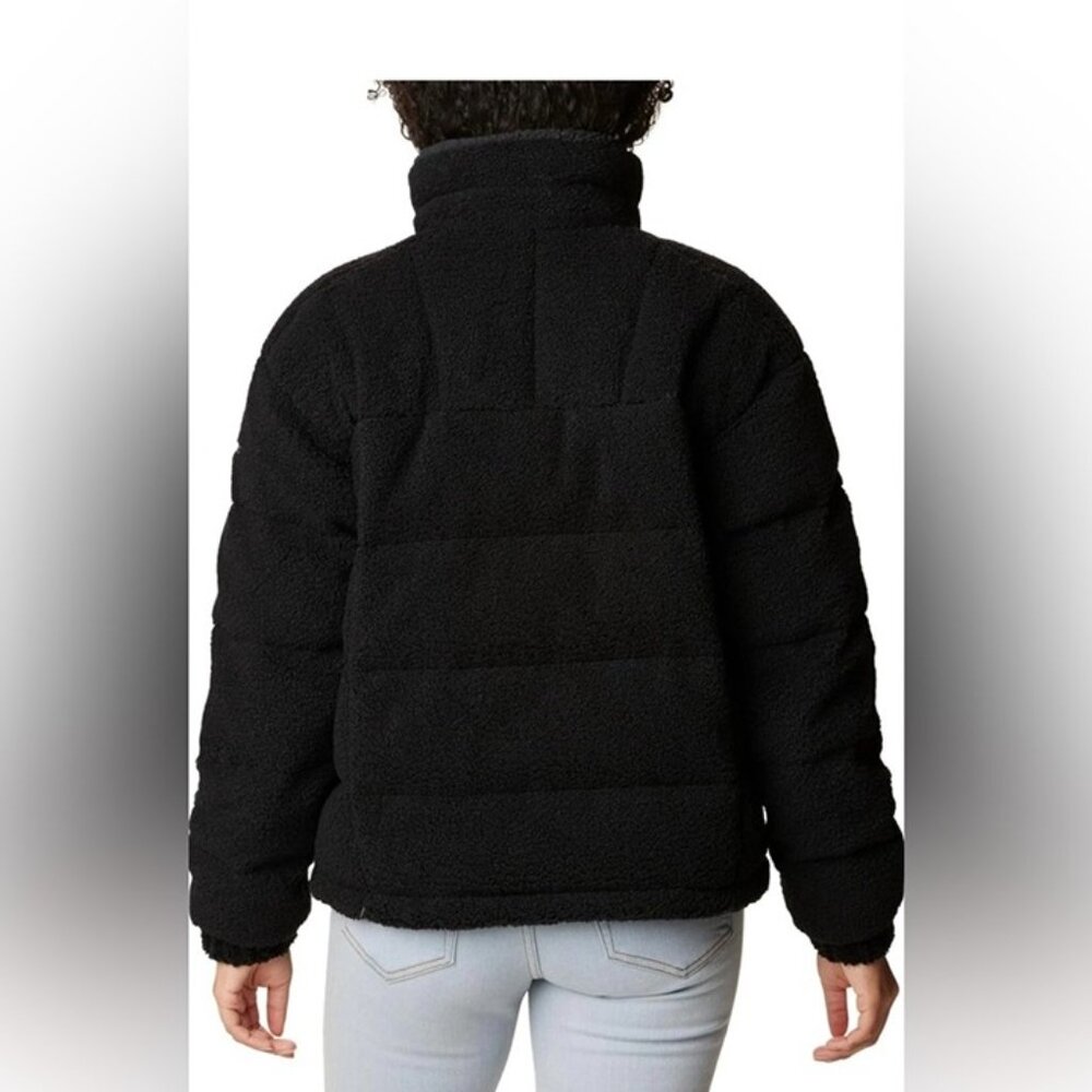 Columbia Ruby Falls Women’s Size M Black Sherpa Down Puffer Winter Jacket NWT - Picture 2 of 12